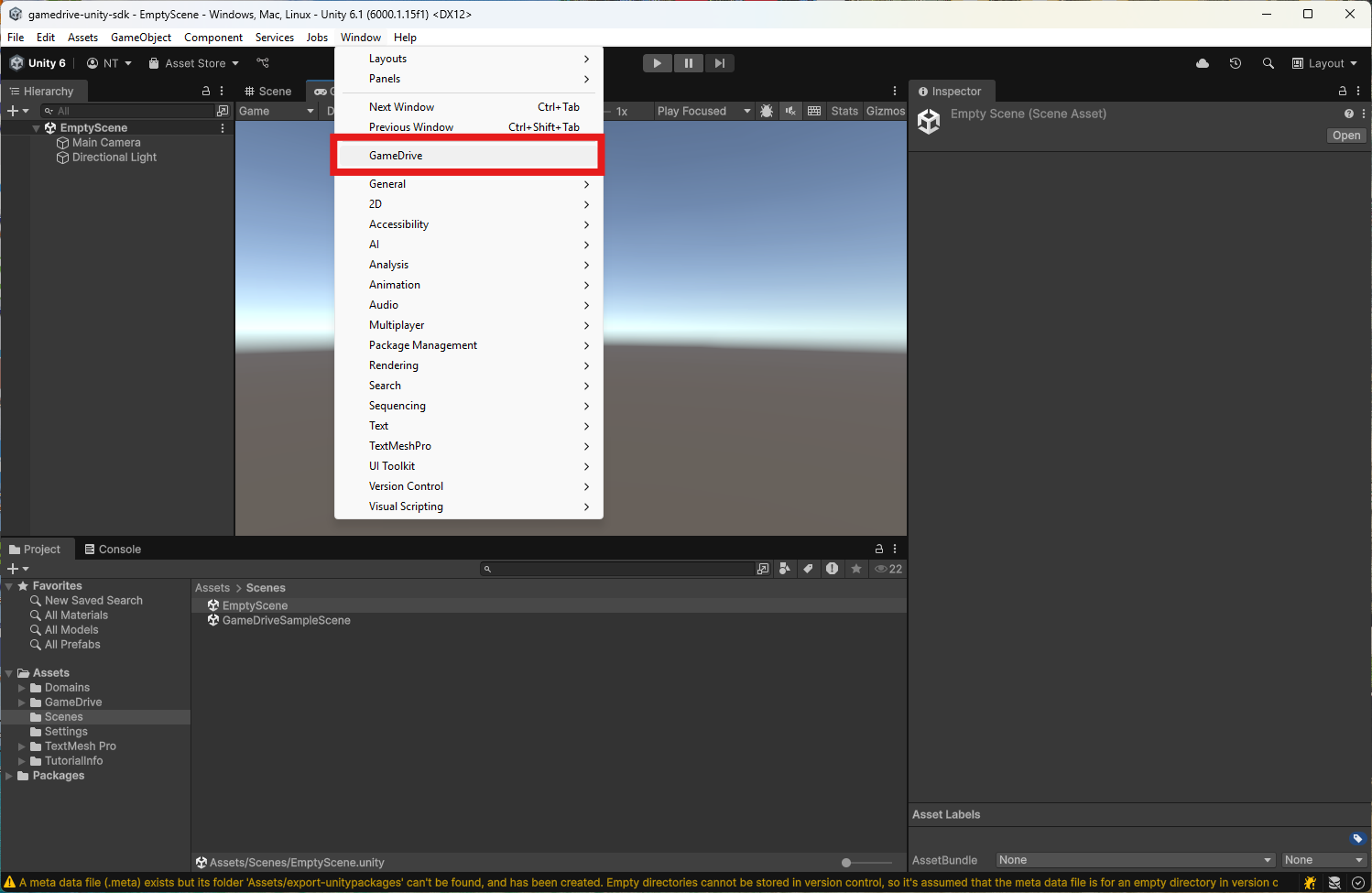 Select Window GameDrive